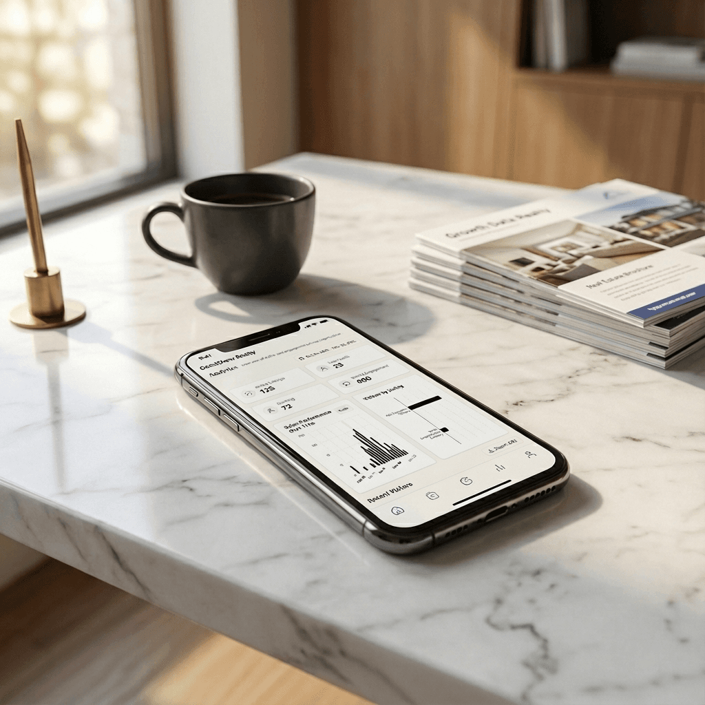Analytics dashboard with engagement metrics